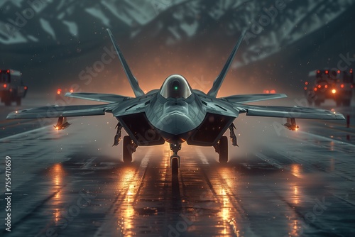 Wallpaper Mural Majestic Fighter Jet Ready to Soar at MKU Air Superiority Showcase Torontodigital.ca