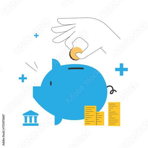 Bank savings Illustration
