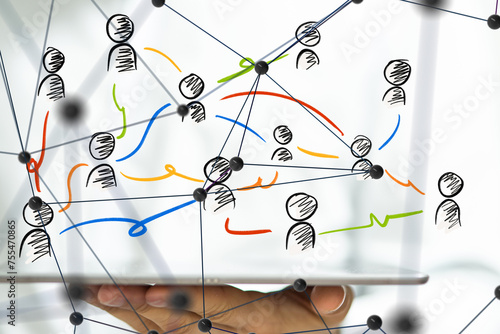Global network. Blockchain....