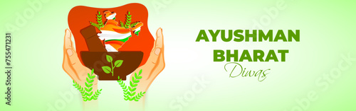 Vector illustration of Ayushman Bharat Diwas social media feed template