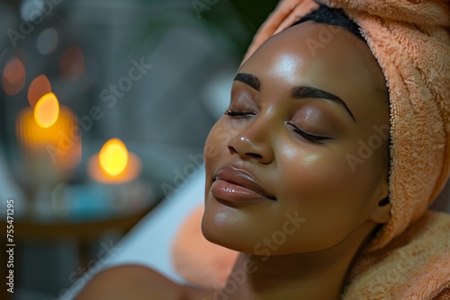 portrait of a woman in spa relaxing, wellness, Rejuvenation