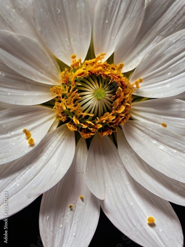 close up white cosmos flower