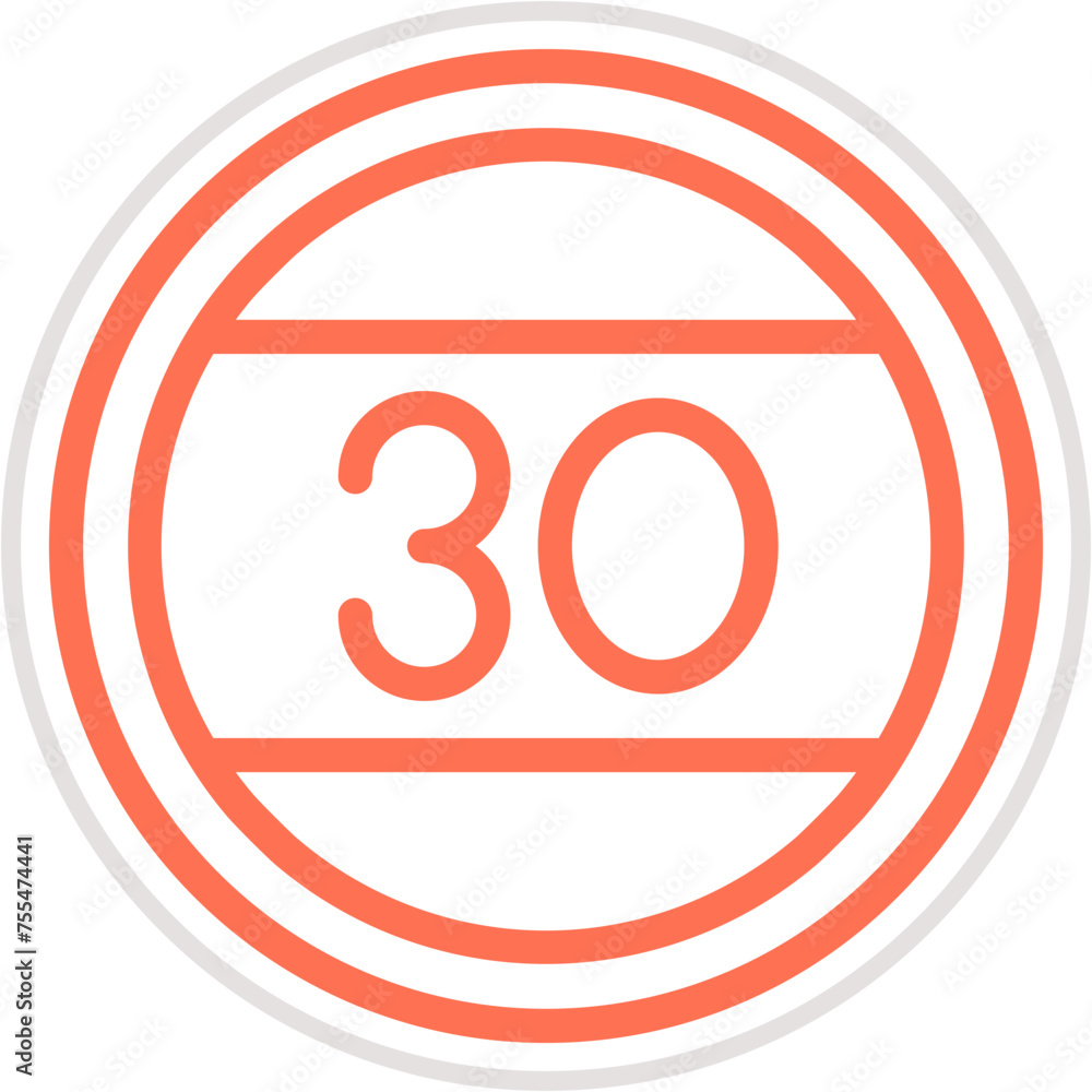 Speed limit Vector Icon Design Illustration Speed limit Vector Icon Design Illustration
