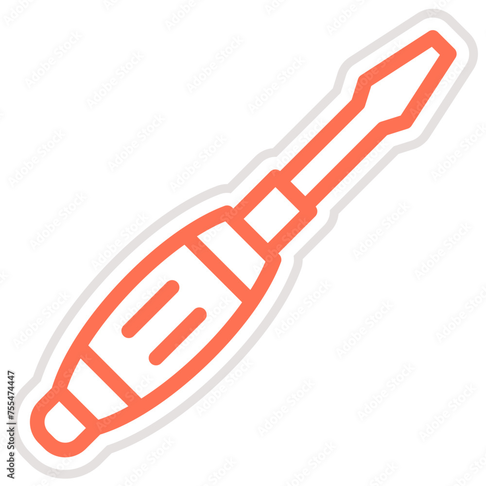 Screwdriver Vector Icon Design Illustration Screwdriver Vector Icon Design Illustration