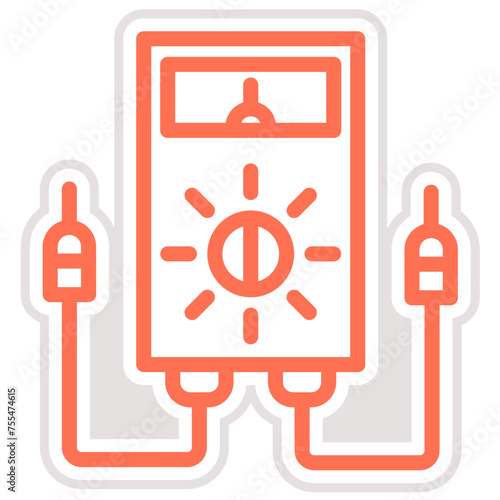 Voltmeter Vector Icon Design Illustration