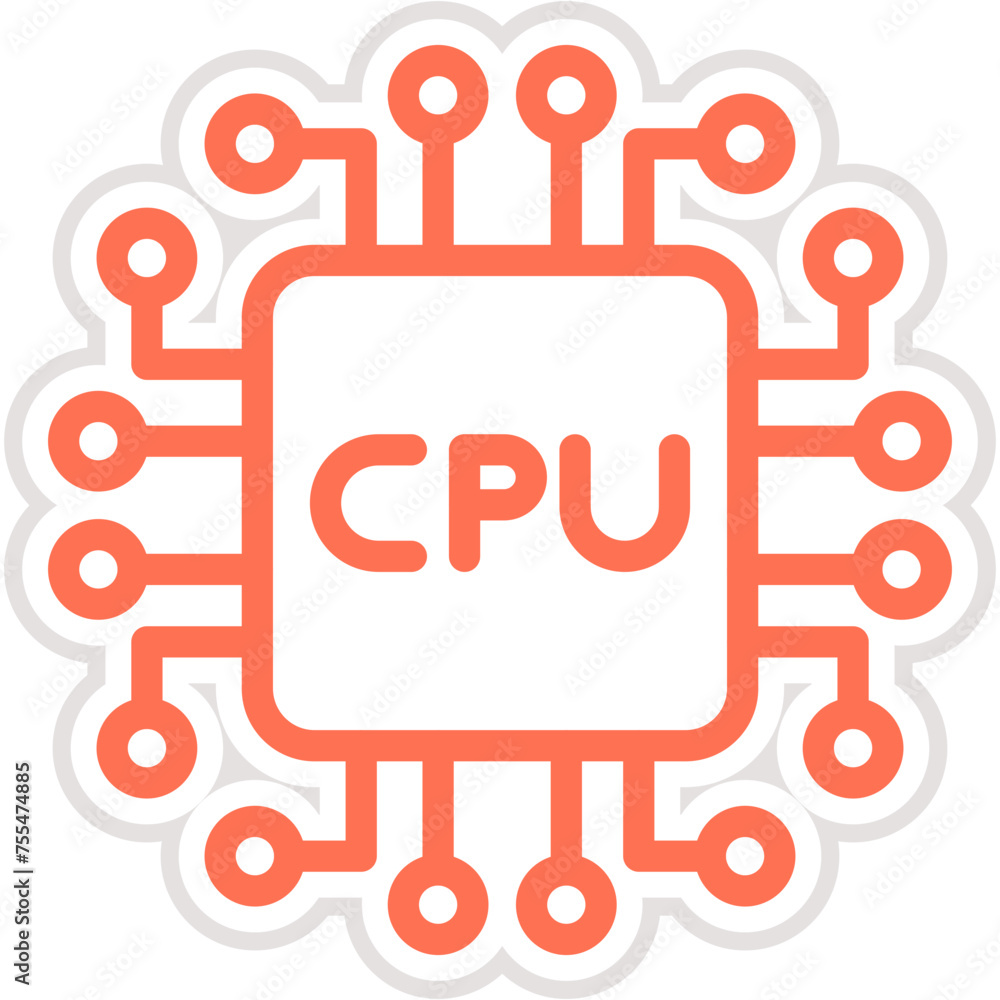 Cpu Vector Icon Design Illustration Cpu Vector Icon Design Illustration