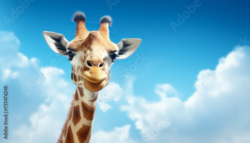 A giraffe with its head turned to the side and its mouth open