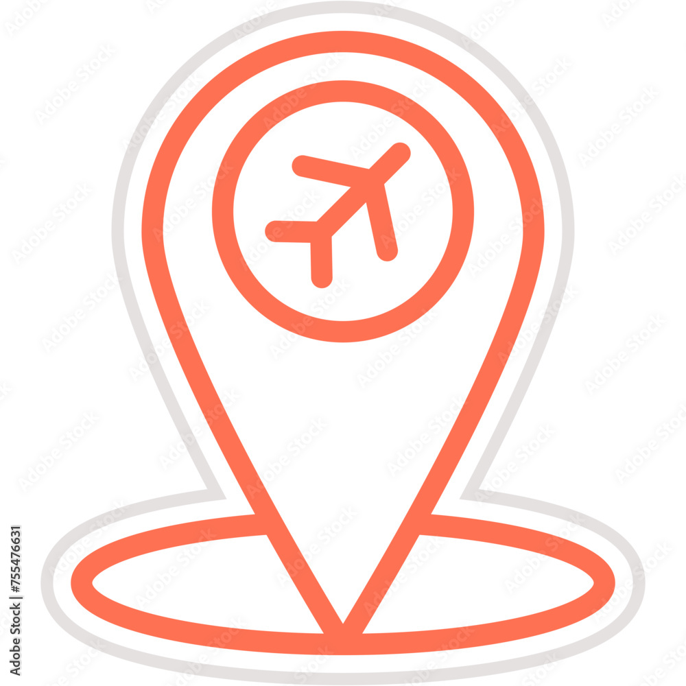 Airport location Vector Icon Design Illustration Airport location Vector Icon Design Illustration
