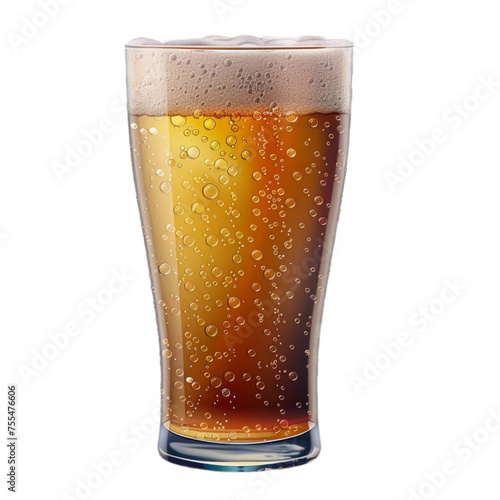 glass of beer isolated on white