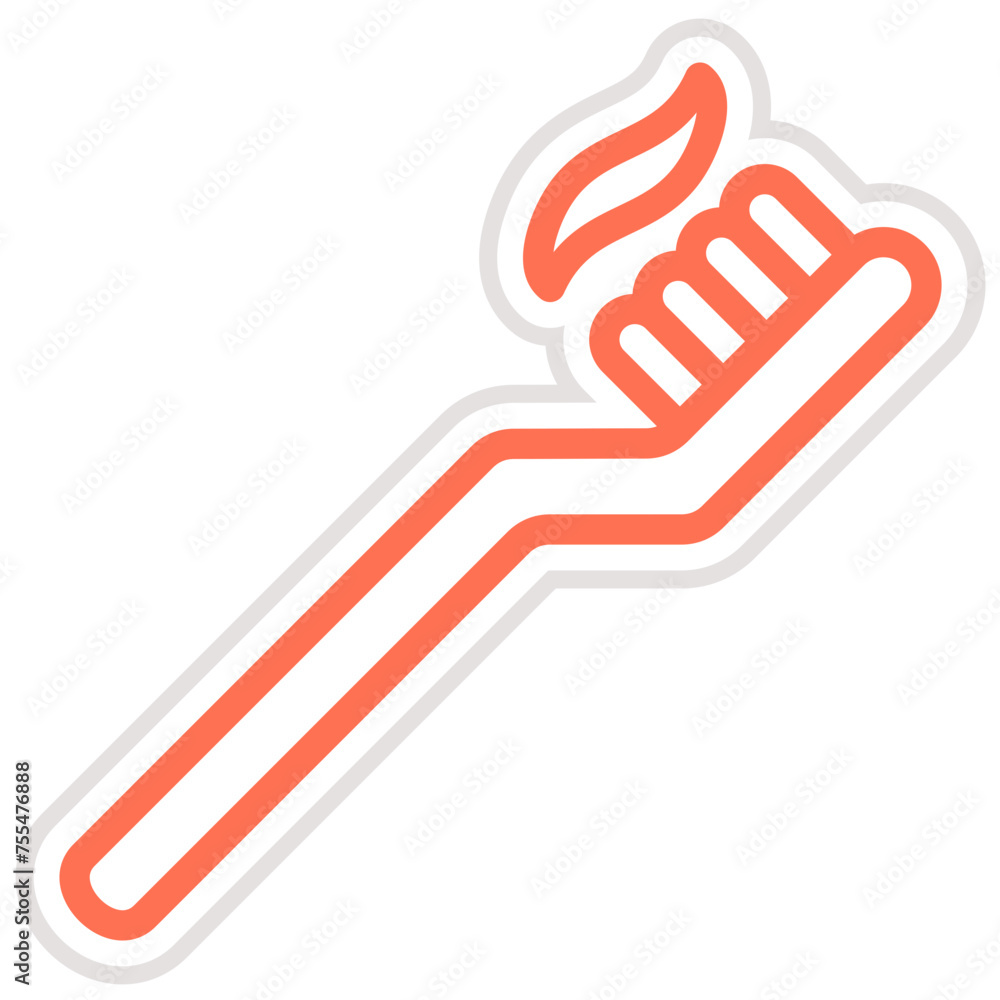 Toothbrush Vector Icon Design Illustration Toothbrush Vector Icon Design Illustration