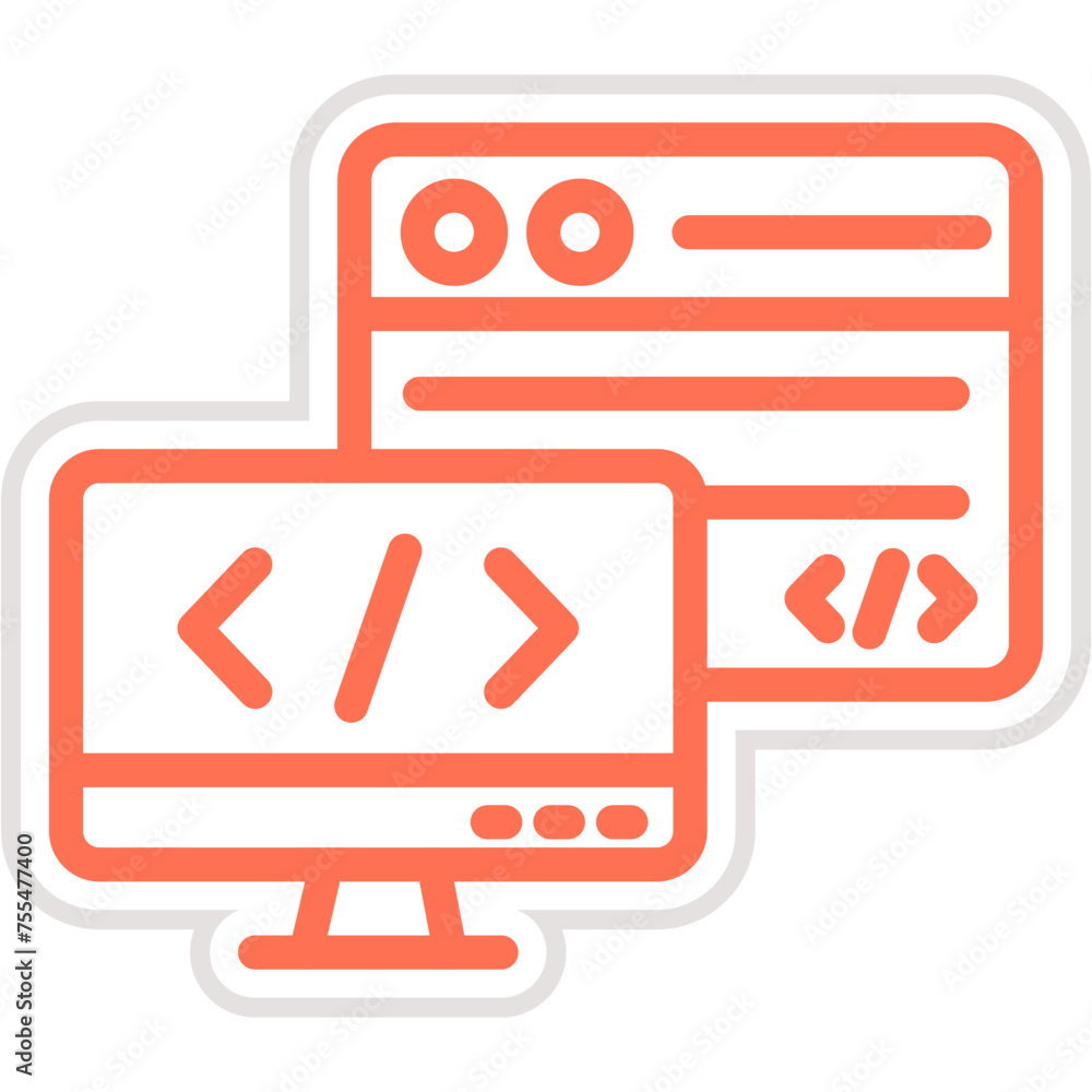 Backend Vector Icon Design Illustration Backend Vector Icon Design Illustration