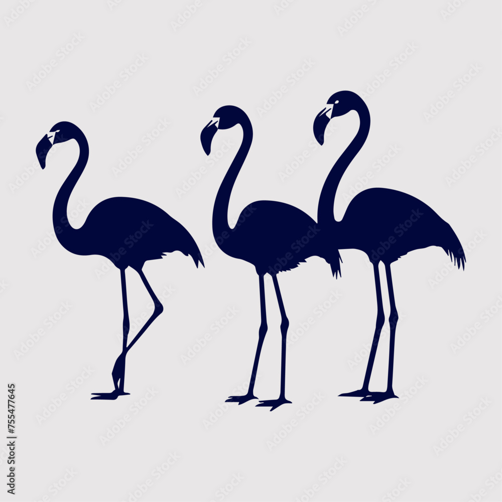 Fototapeta premium flat design flamingo silhouette
