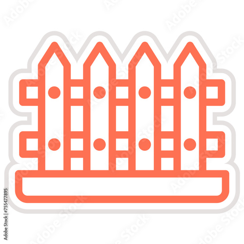 Fence Vector Icon Design Illustration
