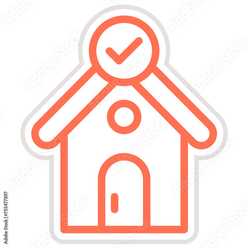 Verified house Vector Icon Design Illustration