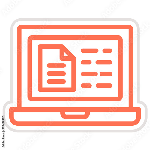 Online report Vector Icon Design Illustration