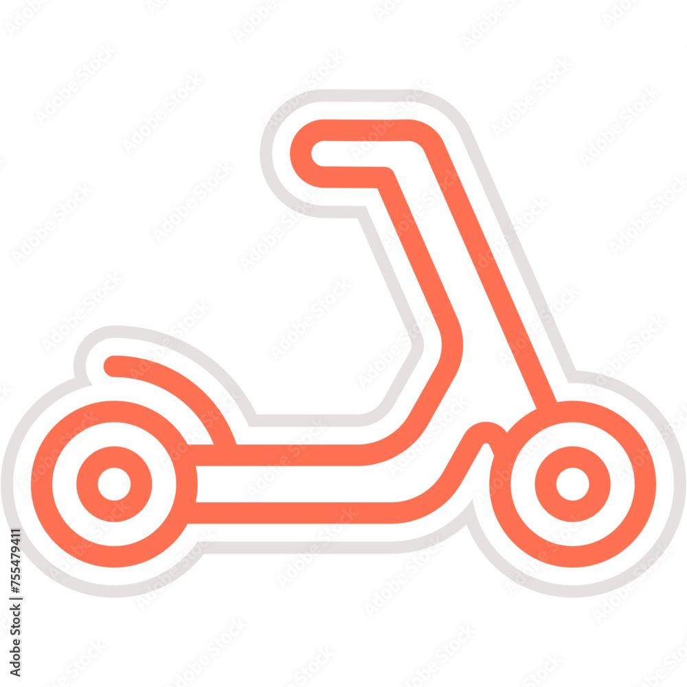 Scooter Vector Icon Design Illustration Scooter Vector Icon Design Illustration