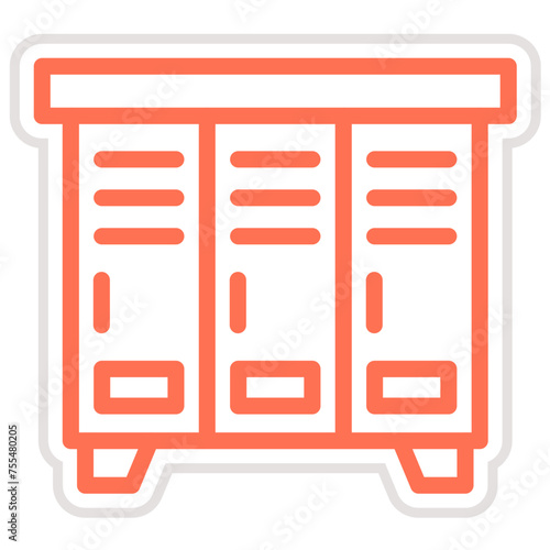 Locker Vector Icon Design Illustration