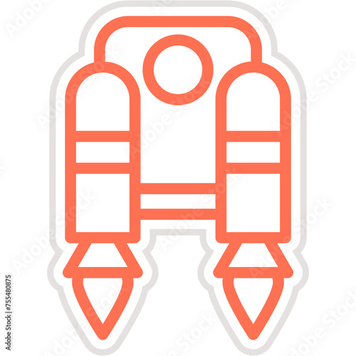 Jetpack Vector Icon Design Illustration