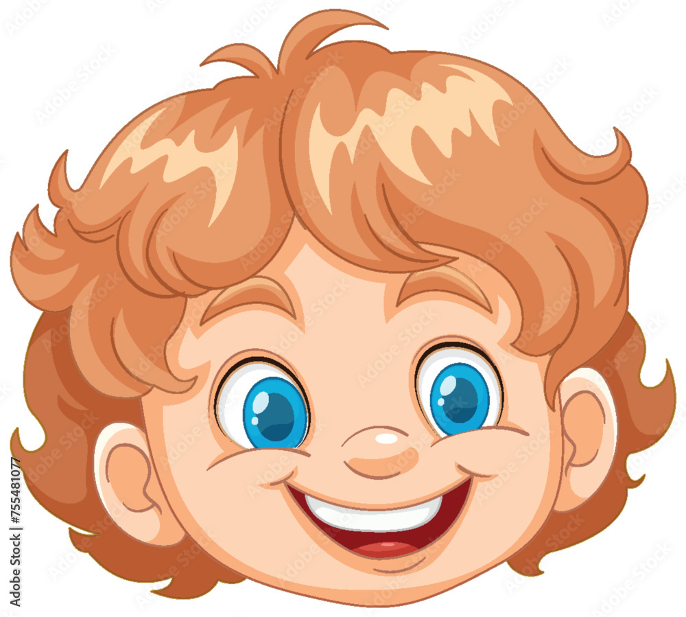 Vector illustration of a happy, smiling young boy Vector illustration of a happy, smiling young boy