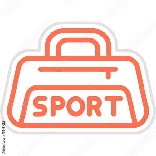 Sport bag Vector Icon Design Illustration