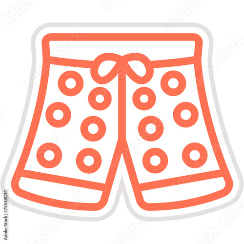 Swim shorts Vector Icon Design Illustration