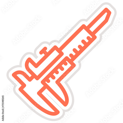 Caliper Vector Icon Design Illustration