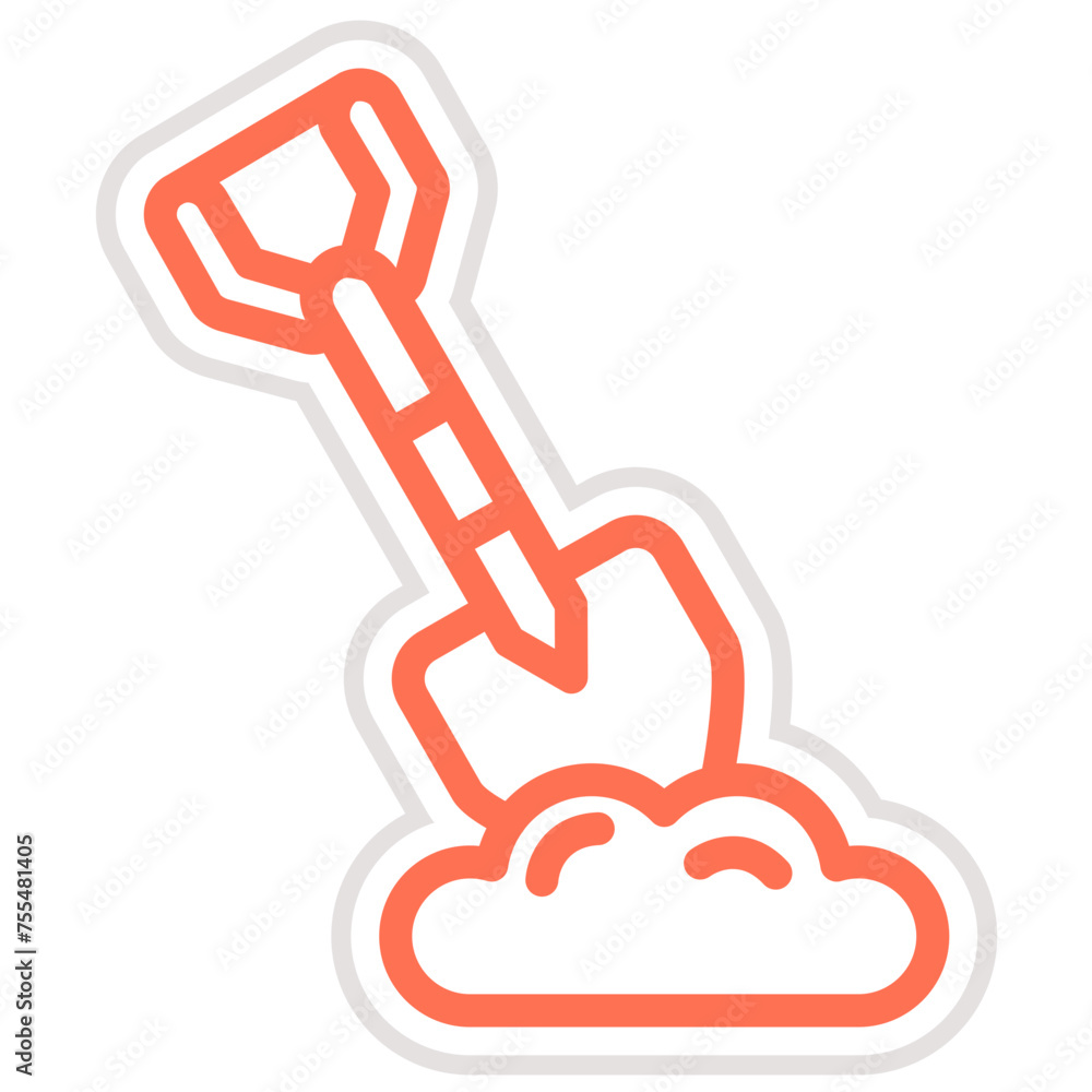 Shovel Vector Icon Design Illustration Shovel Vector Icon Design Illustration