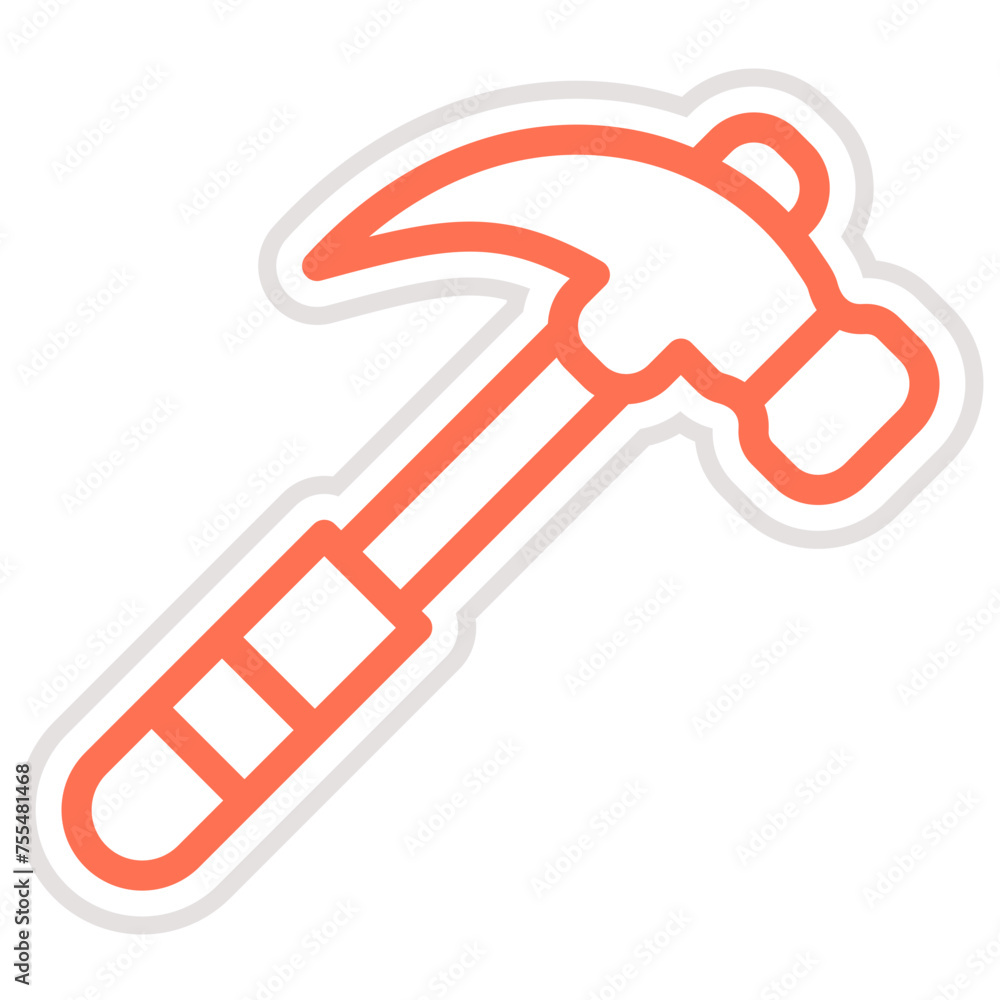 Hammer Vector Icon Design Illustration Hammer Vector Icon Design Illustration