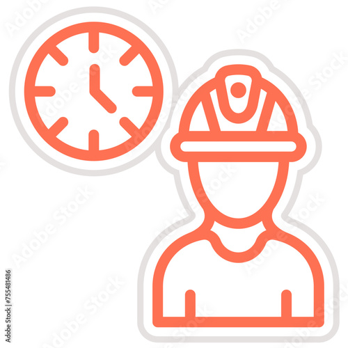Working hours Vector Icon Design Illustration