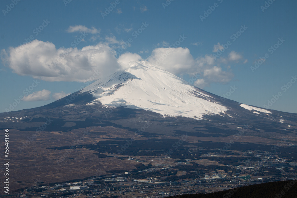 晴天の富士山風景