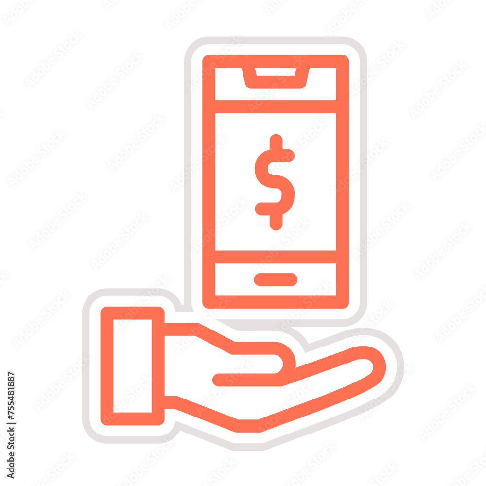 Mobile Banking Vector Icon Design Illustration Mobile Banking Vector Icon Design Illustration