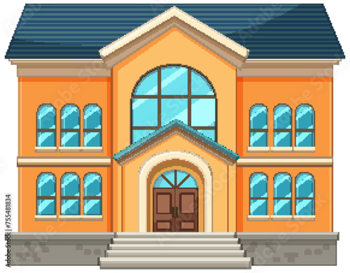 A vibrant, cartoon-style illustration of a house