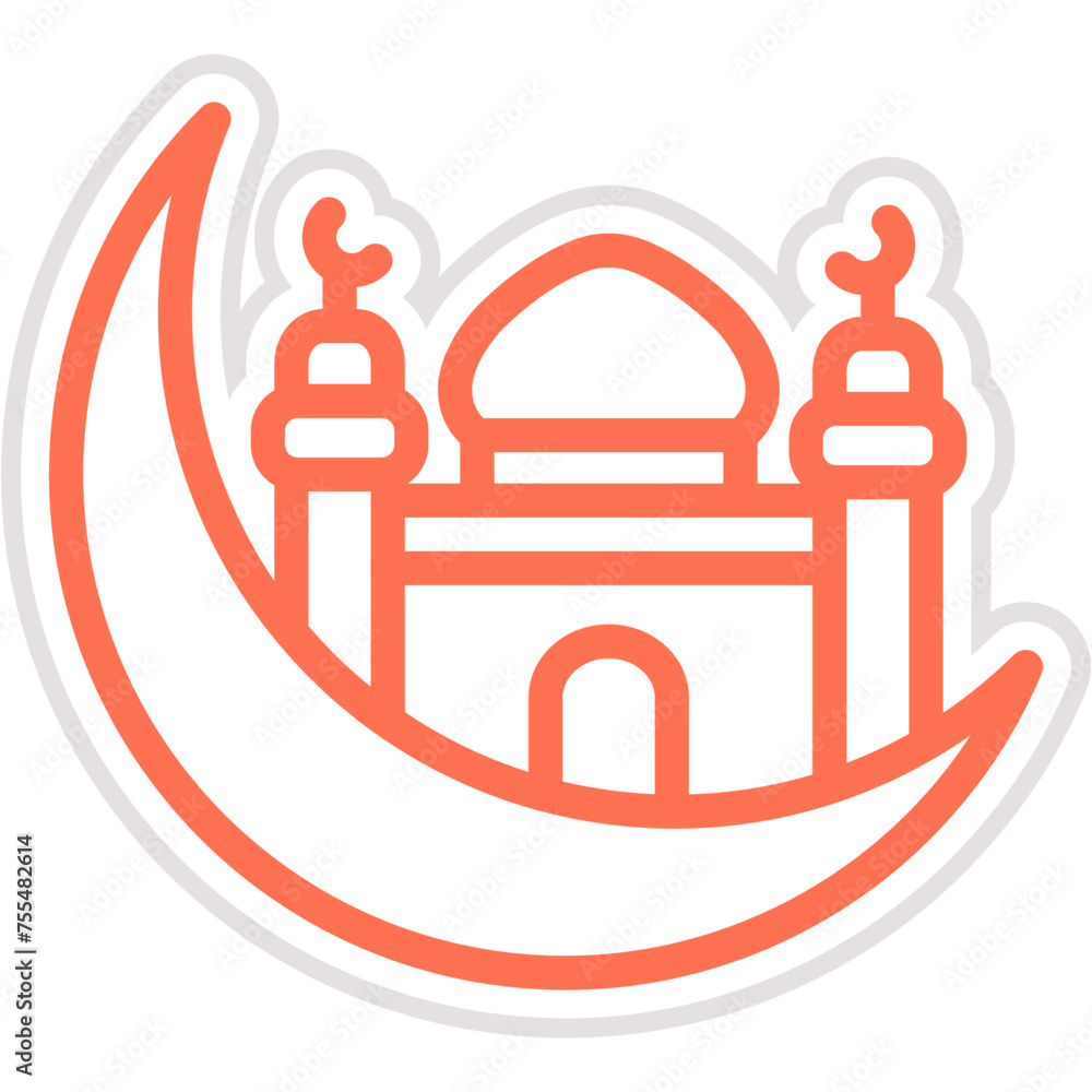 Halfmoon Vector Icon Design Illustration Halfmoon Vector Icon Design Illustration