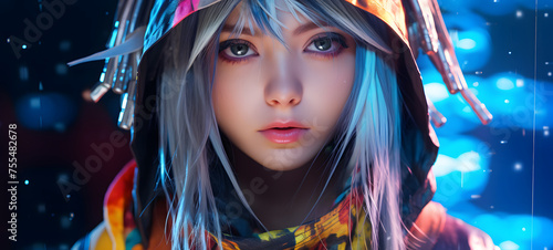 vivi cosplay wearing survival clothes, Realistic photo, ai generative photo