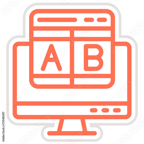 Ab testing Vector Icon Design Illustration