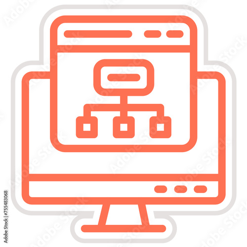 Sitemap Vector Icon Design Illustration