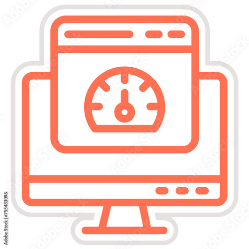 Speed test Vector Icon Design Illustration