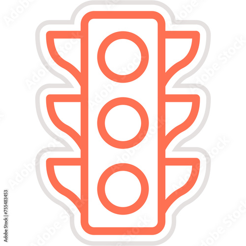 Traffic light Vector Icon Design Illustration