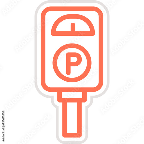 Parking meter Vector Icon Design Illustration