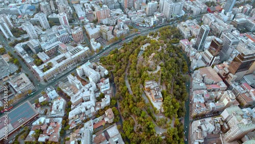 Saint lucia park surrounded by urban cityscape, day, aerial view