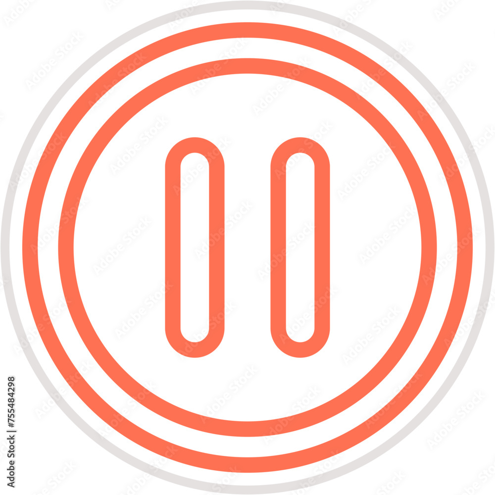 Pause button Vector Icon Design Illustration Pause button Vector Icon Design Illustration