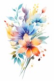 watercolor flower isolated on white background.