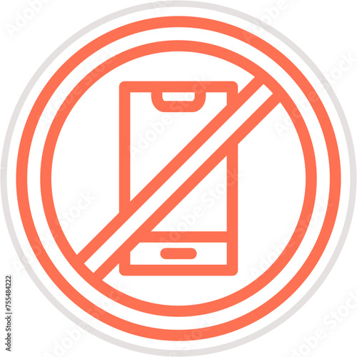 No phone Vector Icon Design Illustration