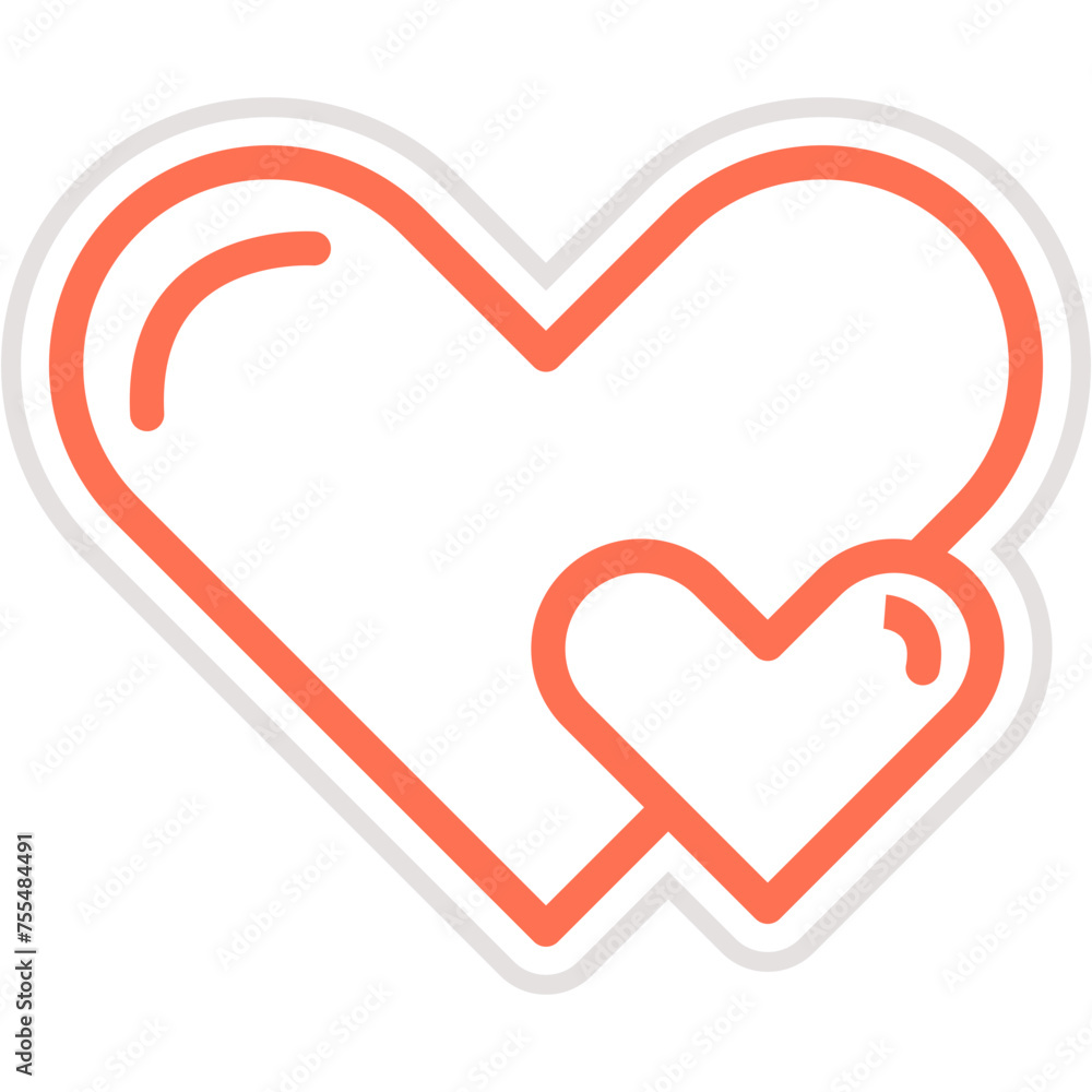 Hearts Vector Icon Design Illustration