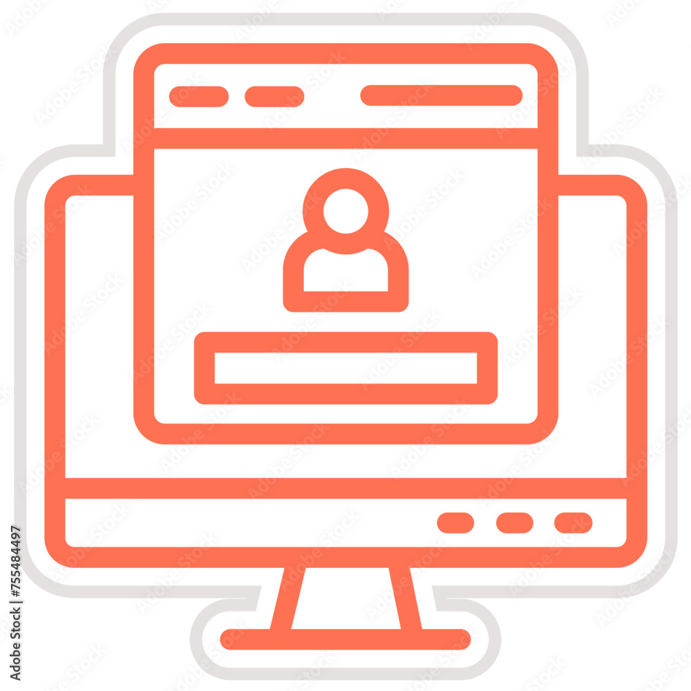 Web login Vector Icon Design Illustration Web login Vector Icon Design Illustration