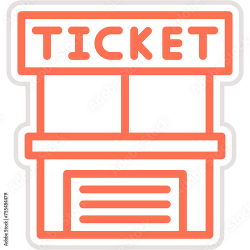 Ticket office Vector Icon Design Illustration