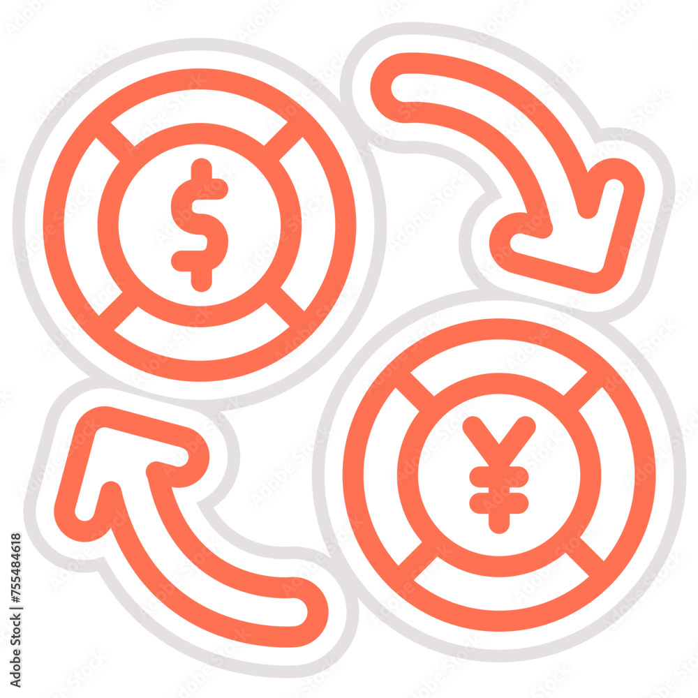 Foreign exchange Vector Icon Design Illustration Foreign exchange Vector Icon Design Illustration