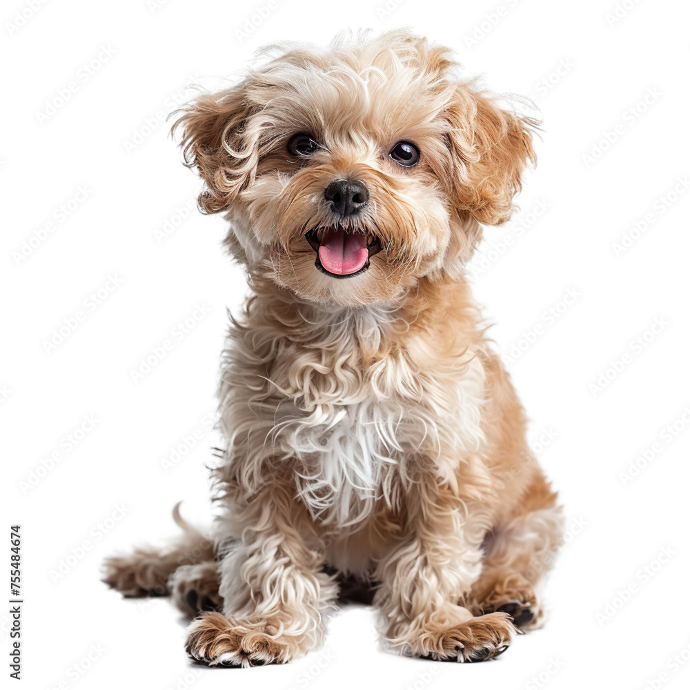 Cute Maltese poodle pet dog isolated on transparent background. Cute Maltese poodle pet dog isolated on transparent background.