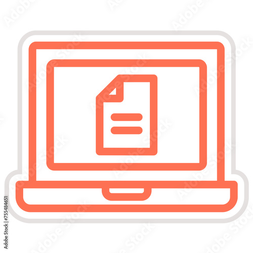 Online document Vector Icon Design Illustration