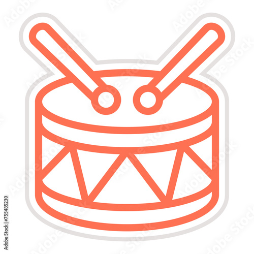 Drum Vector Icon Design Illustration